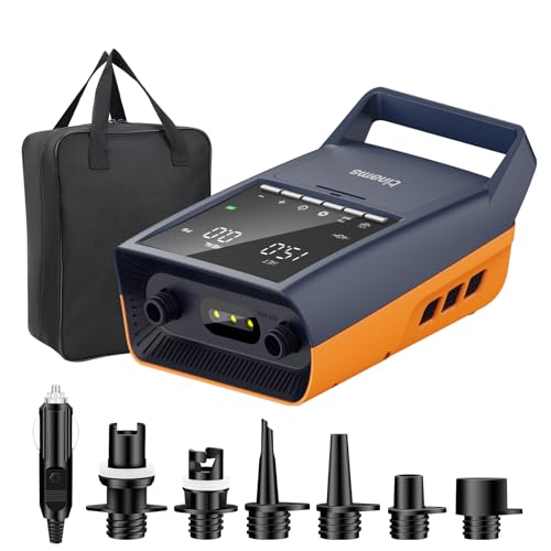 20 PSI High Pressure SUP Pump, 7.5in Digital Electric Paddle Board Pump, 12V DC Car Connector with Included Storage Bag, for Stand-up Paddleboard