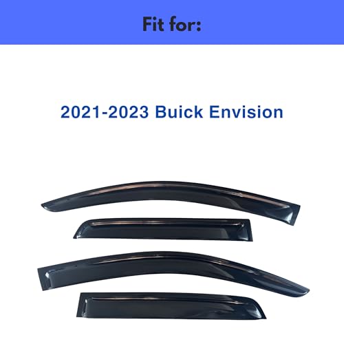 Image of IG Window Visors Fit for 2021-2023 Buick Envision, Out-Channel Rain Guards Vent Wind Deflectors 4PC, Car Accessories for 21-23 Envision