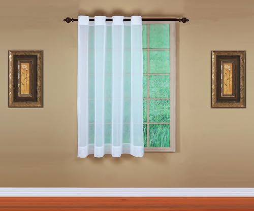 Image of Today's Curtain, Emelia Grommet Sheer Panel 63 inch White, 59 inch W x 63 inch L
