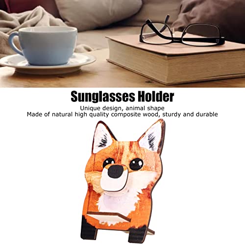 HERCHR Wooden Eyeglass Holder Stand,Animal Shaped Wood Glasses Holder,5.9 x 3.9 in Eyeglasses Stand Spectacle Holder Sunglasses Display Rack Eyeglass Holder Stand for Nightstand - Image 3