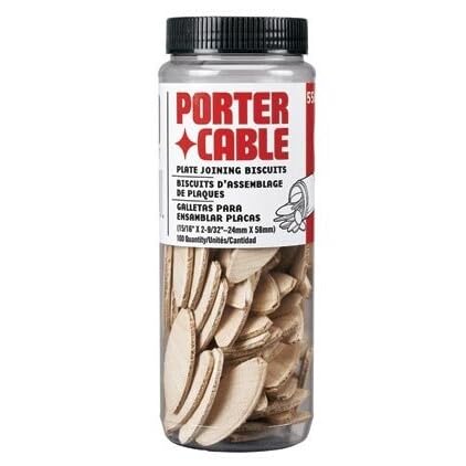 4 Pack Porter Cable 5562 Size"20" Plate Joining Biscuit Tubes 100 Biscuits per Package