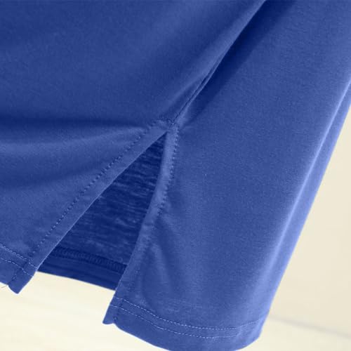 Cambkatl Sleepwear for Men Nightshirt Sleeveless Pajamas Comfy Big & Tall Henley Sleep Shirt3