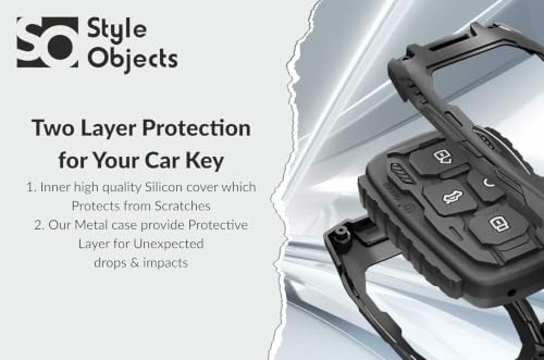 Image of STYLEOBJECT Waterproof Premium Luxury New Transformer Series Soft Silicon Car Key Shell Compatible with Tata Punch, Nexon, Harrier, Safari, Altroz, Tigor | Full Protection 4 Button