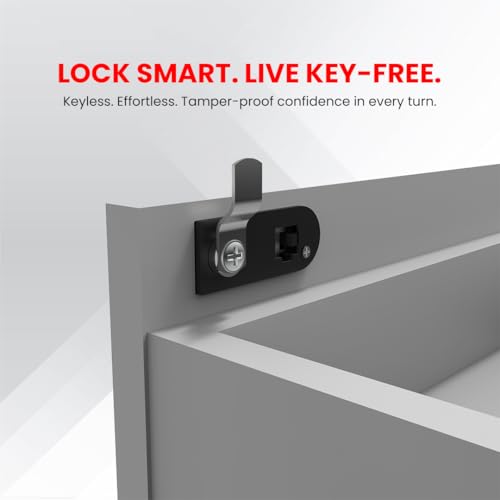 Image of Link Combination Drawer Lock 3 -Digit - Keyless Cabinet Lock for Furniture, Lockers & Storage | Durable Steel | Customizable Code, Secure & Convenient Furniture Fitting | 2 Years Warranty