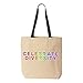 Celebrate Diversity Natural Canvas Tote - [Black Handle]