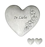 NETPROSHOP Grabschmuck Stein Herz - In Liebe - und - Für Immer im Herzen - ca. 13 x 12 x 5 cm, Auswahl:Liebe