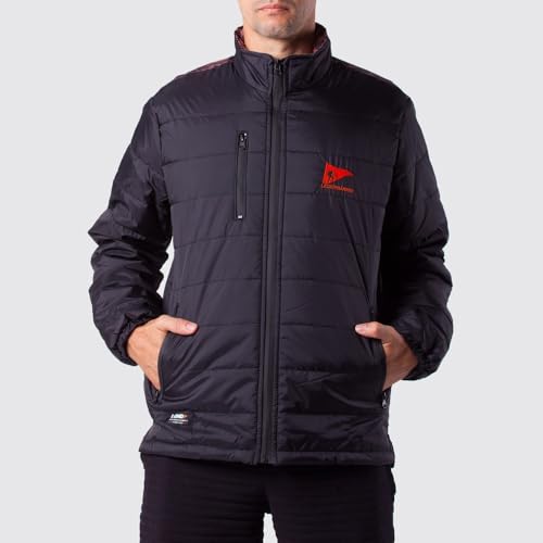 LEGENDARIOS Men's Black Puffer Jacket – Polyester Woven Fabric3