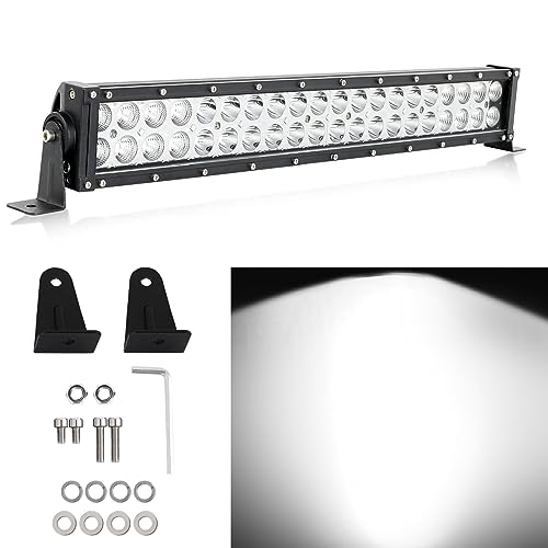 22 Inch 120W 12000Lm Led Light Bar High Intensity Spot Flood Combo Off Road Lights Work Lights Automotive Light Bars Driving Lights for Pickup Trucks ATV UTV 4x4 SUV 12-24V IP68 Waterproof