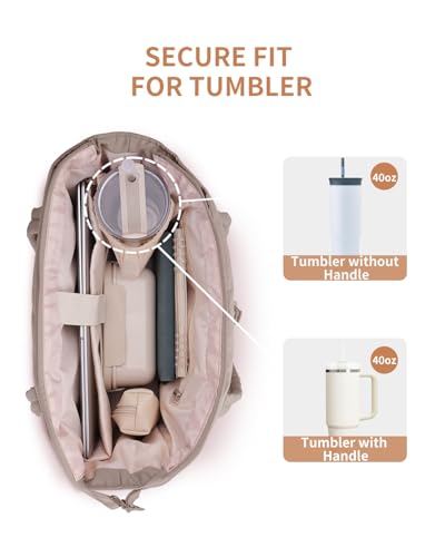 Wandering Nature Work Tote with Cup Holder