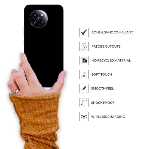 Image of SPRIG Compatible with Mi 14 CIVI Premium SilkTone Back Cover Drop Tested Shock Proof Mobile Case for Men, Women, Boys and Girls with Camera Protection (Black)