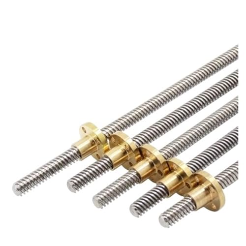 Metal Ball Screw nut T8 Screw Screw Trapezoidal Screw Engraving Machine Excavator Screw with Nut Part(700mm)