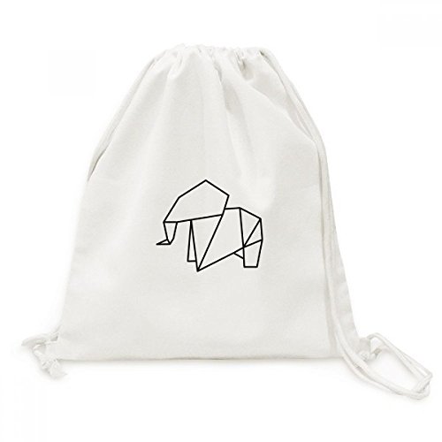 Sac à dos cordon éléphant origami pour vos randonnées urbaines et sorties