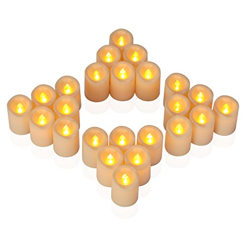 Flameless Candles, Votive Candles Set 24 (H 2") Led Tea Light Candles