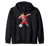 dabbing pitbull cane norvegia calcio bandiera norvegese arte felpa con cappuccio