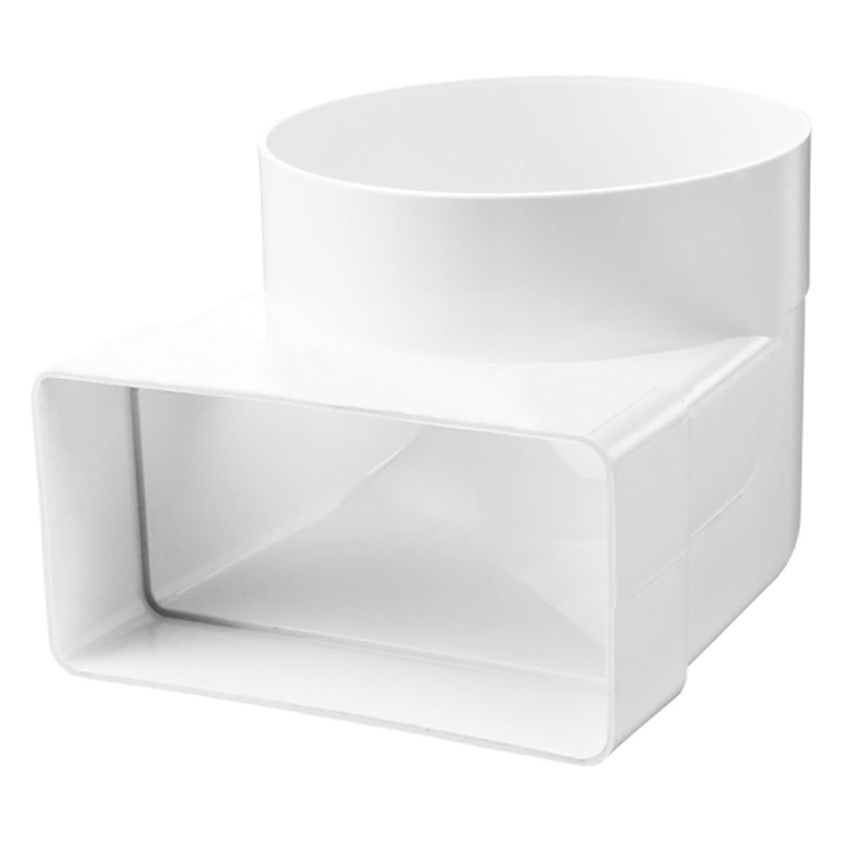 VENTS - Canale di ventilazione piatto, raccordo di deviazione 110x55mm/Ø100mm, canale tondo, canale di scarico per cappa aspirante, gomito piatto-tondo, raccordo a T, raccordo di riduzione/transizione