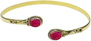 Ruby Stone Arm cuff, Armlet, Armband, Upper Arm cuff, Brass Arm Cuff, Bracelet Armlet, Trible Armlet, Boho Girls Women Arm Cuff