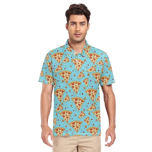 ALAZA Polo para Hombre Manga Corta Negro Blanco a Cuadros Camisas de Golf Camisetas de Rendimiento Quick Dry miniatura 1