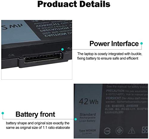 Image of Maxelon Laptop Battery for Dell Inspiron 13-5000 15-5000 15-7000 17-5000 Series 7378 7368 5368 5378 5379 7560 7569 7570 7579 5565 5567 5568 5578 5767 5765