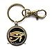 Ancient Egyptian Eye Symbol Key Ring Glass Keychain Women Dress Accessoriesï¼ŒStudent Gift, Egyptian Keychain, Protection Key Ring ï¼ŒPU139 (Brass)