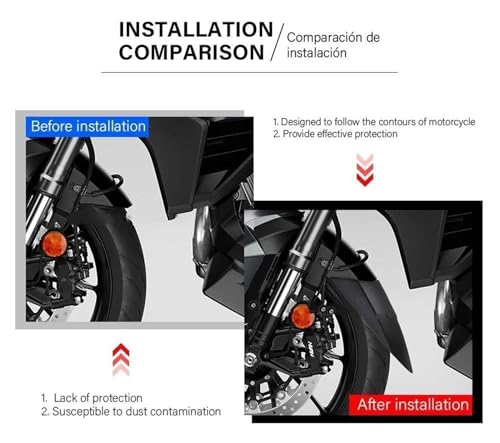 Garde-boue moto extension contre la saleté pour Softail Dyna - 6