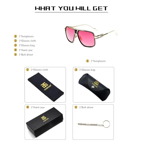 Image of Aviator Sunglasses for Men Retro Fashion Gold Oversized 70s shades | Disco Party Casual Lentes De Sol Hombre Large Big Designer 70s Outfits Sun Glasses Cool Metal Vintage Stylish Tinted Eyewear