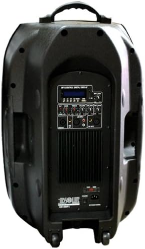 Absolute USA PRO US15MP3 Portable 15-Inch Amplified Speaker with MP3/SD/USB Player Built-In LCD Display and Remote Control