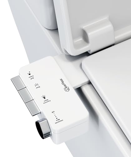 Image of CLEAR REAR Bidet Attachment for Toilet Seat - Non-Electric with Self Cleaning Dual Nozzles, Leak Proof Connectors, Adjustable Water Spray, Rear & Feminine Wash - Hygienic Bathroom Upgrades