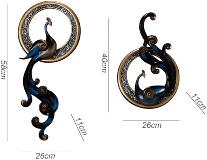Wall Decoration 1 Pair of Phoenix Foyer American Wall Decoration Home Wall Three-Dimensional Wall Decoration