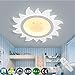 Produktbild CRJ Kinderlampe LED Deckenleuchte Dimmbar Deckenlampe Mit Fernbedienung Kreative Sonne Form Warm Kinderzimmer Decken Beleuchtung Cartoon Acryl Lampenschirm Junge Mädchen Schlafzimmerlampe,62CM