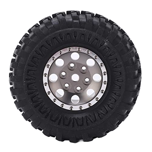 Pneus RC 55mm anti-patinage et jantes alu lestées pour Axial SCX24 1/24 RC