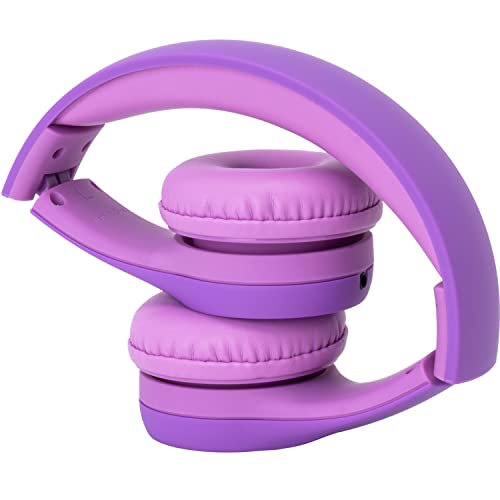 Image of Snug Play+ Kids Headphones - Volume Limited 93dB for Safe Listening - Foldable, Durable Headphones for Toddlers, Boys & Girls - Tangle-Free Cord - Ideal for Travel, School, Tablets - Purple