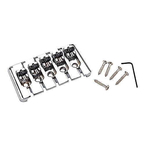 Parliky Ga1021a 5-string Metal Guitar Tailpiece Metal Bass Tailpiece Replacement Part Simple to Use
