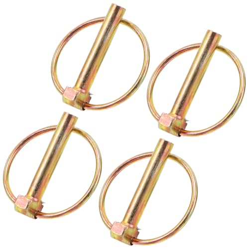 Milisten 4 piezas Pasadores Bloqueo con Resorte Pasador Chaveta con Anilla Resistente Fijación Segura para Remolques Maquinaria y Automoción