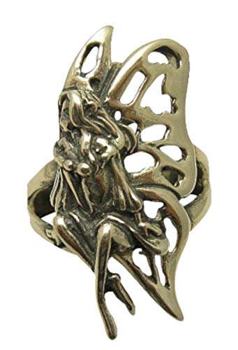 Elegante anillo plata de ley sólido 925 flor de hadas R000880 Empress