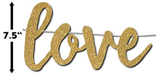 Love Is Sweet Banner - Glitter Cardstock Decor For Wedding Dessert Tables, Bridal Showers & Anniversary Parties
