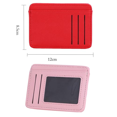 Minimalist Red Wallet for Women Slim Lightweight Leather Design Compact Card Holder Gift for Friends Family Ideal for Christmas New Year3