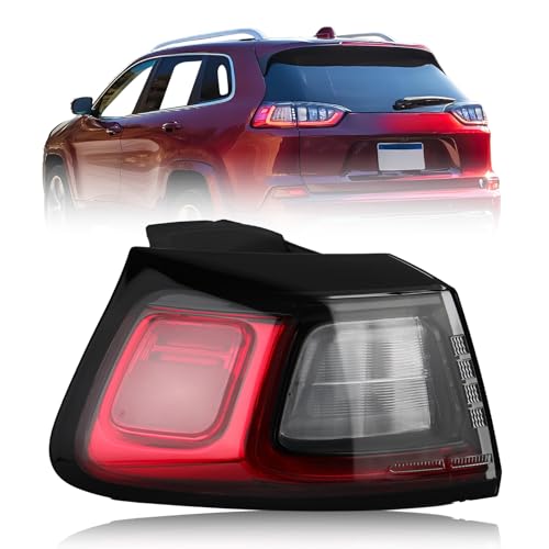 Ussbaye LED Tail Lights Compatible with 2019 2020 2021 2022 2023 Jeep Cherokee Taillights Rear Outer Rear Tail LIght Assembly CH2804119 68275959AF (Left Driver Side)