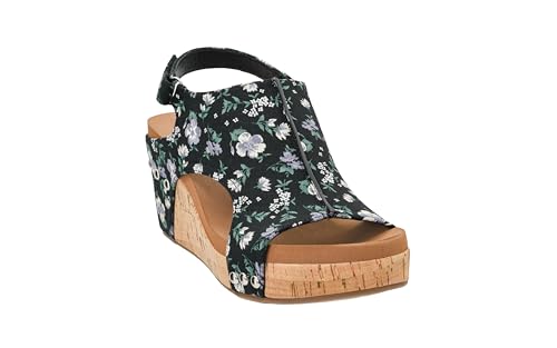 Image of Corkys Footwear Womens Carley Wedges, Featuring Corkys EVA Foam Cushioned Insoles, A 2.5 Inch Heel, Lightweight For All Day Wear, And Hook And Loop Closure