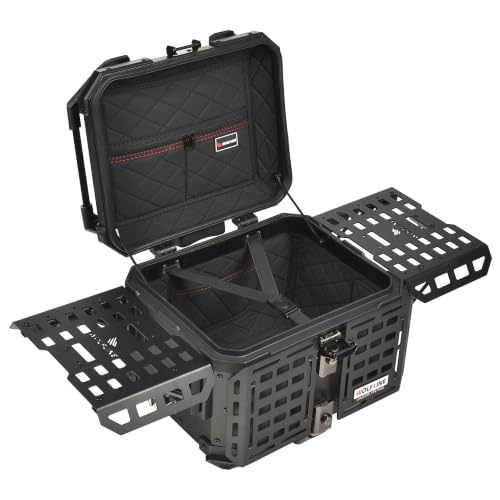 Universal Motorcycle Top Case, 45L Tail Box, Helmet Luggage Storage Trunk