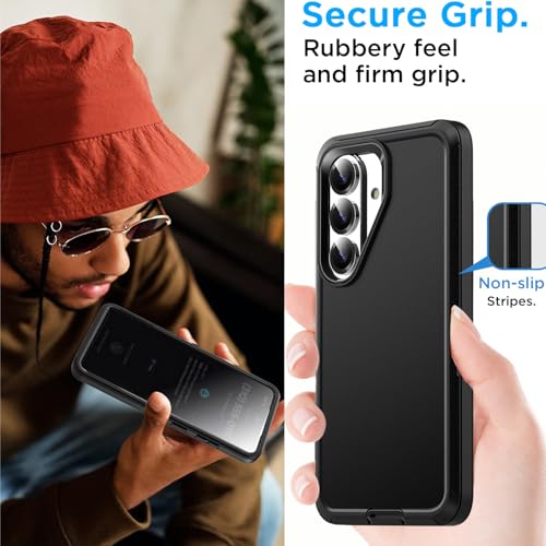 AICase for Samsung Galaxy S26 Plus(6.7"),Heavy Duty Drop Protection Full Body Rugged Shockproof/Drop Proof/Dust Proof Military Protective Tough Durable Phone Cover for Galaxy S26 Plus 2026 Black - image 6