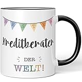 JUNIWORDS Tasse, Bester Kreditberater der Welt, Schwarz (5707491)