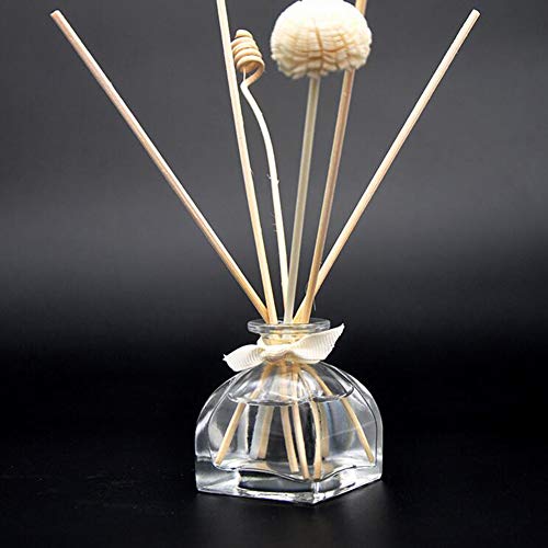 1Pcs Transparent Square Glass Diffuser Bottle Empty Refillable Fragrance Storage Container Dispenser Jars Pots Vials Case Diy Tool Accessories for Essential Oils Crafts (100ml/3.4oz)2