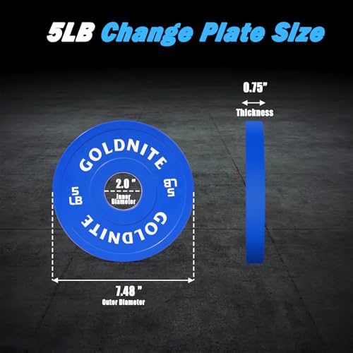Image of Change Plates Set 1.25LB 2.5LB 5LB Set Fractional Weight Plate Olympic Bumper Plates for Cross Training Steel Insert Strength Training Weight Plates