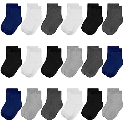 SPTRAMLE Toddler Crew Socks - 18 Pairs Cover