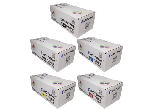 Eurotone Print Cartridge para Triumph-Adler DCC 2725 2730 reemplazadoa 2X TK 865 BK, 1x TK 865 C, 1x TK 865 Y, 1x TK 865 M Cartuchos im er Spar Set - kompatible Premium Kit Alternative - Non OEM