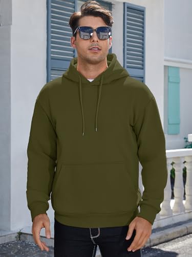 PLEPAN Hoodies for Men Casual Cotton Essentials Hoodie Pullover Long Sleeve Fleece Hooded Sweatshirts with Pockets4