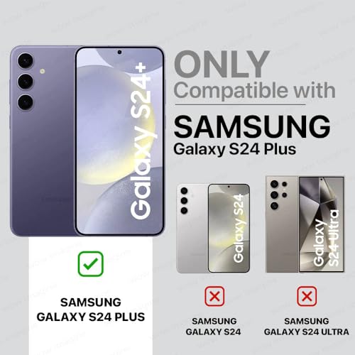 Image of WOW IMAGINE Shock Proof Clear Protective Back Case for Samsung Galaxy S24 Plus 5G - AirEDGE Technology | 360 Degree Camera Protection | Transparent Hybrid Back Case Mobile Cover - Black