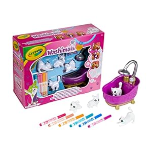 CRAYOLA Washimals Pets – Bathtub Playset | Colour Your Own Washimal Pets Again and Again | Includes 6 Washable Markers…