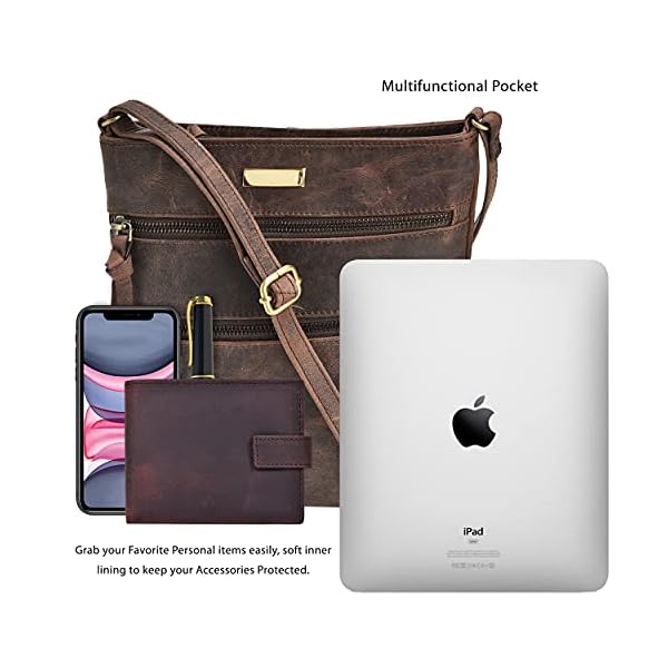 Brown Cross Body Bags For Woman | Long Strap | Stylish Cross Over Purse | Sling Bags For Her | Trendy | Gift For Her