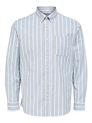 SELECTED HOMME Male Hemd Bio-Baumwolle Oxford Cover